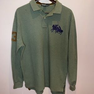 X Large Green Long Sleeve Polo by Ralph Lauren polo shirt